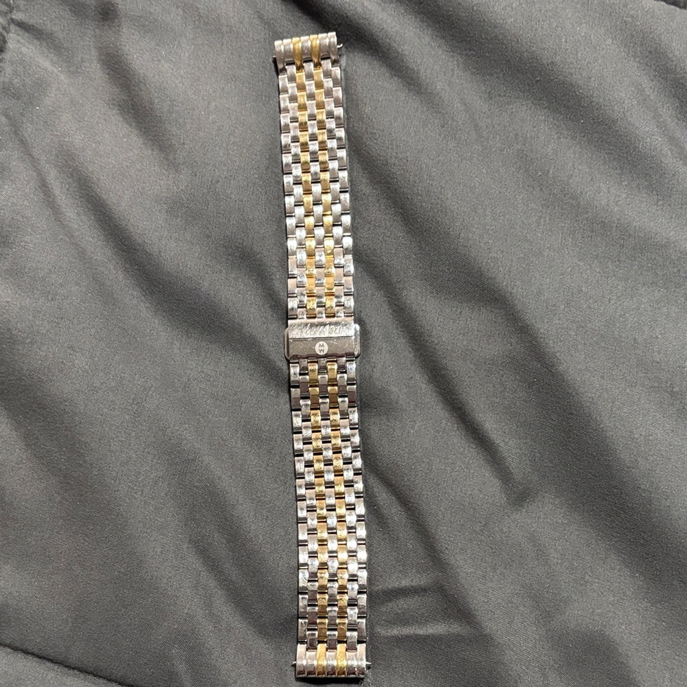 Michele Silver and Gold Watch Bracelet 18mm